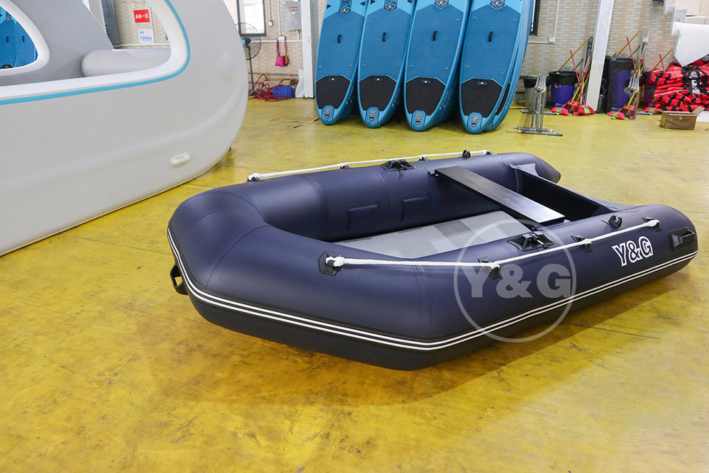 Inflatable royal blue boat04