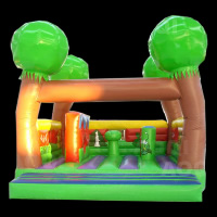 castle bounce with double water slide