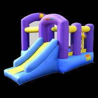 bounce house with slide and blower