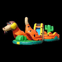 dotted dog Blow Up Obstacle Course