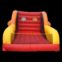 red inflatable slide