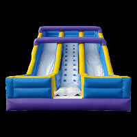 Backyard inflatable water slides