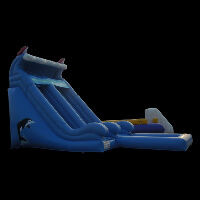 Bule Classic Blow Up Water Slide