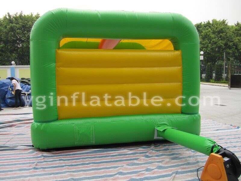 Green Commercial Bounce House With SlideGB494