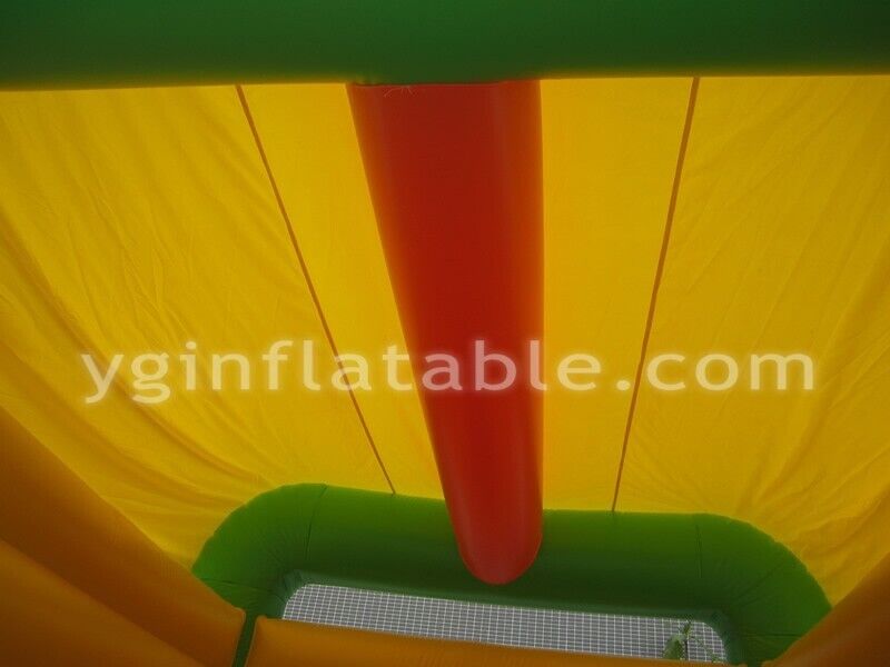 Green Commercial Bounce House With SlideGB494