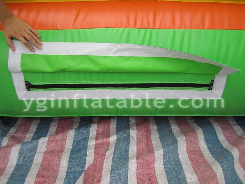 Green Commercial Bounce House With SlideGB494