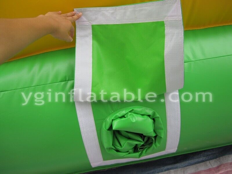 Green Commercial Bounce House With SlideGB494