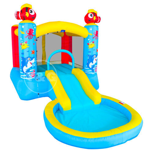 Inflatable ocean pool jumping bed castle1821