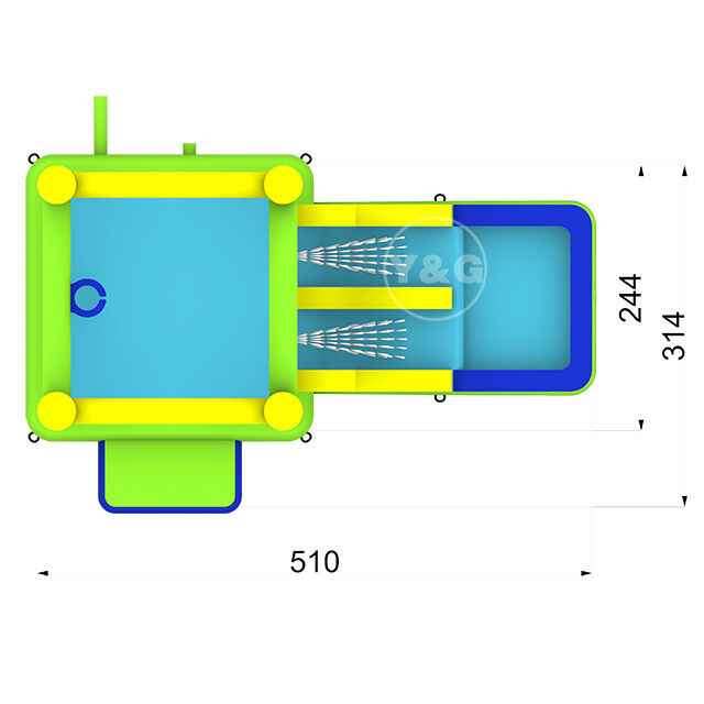 Bouncy castle combo water slide parkY21-S20