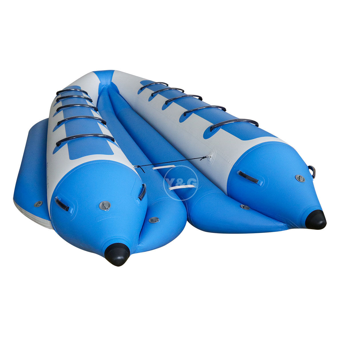 Inflatable ten seat blue banana boat04