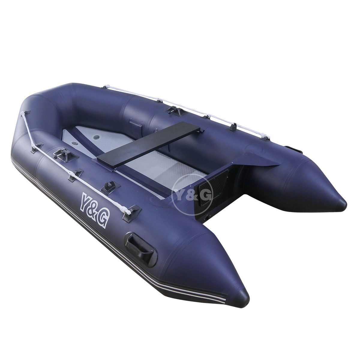 Inflatable royal blue boat04
