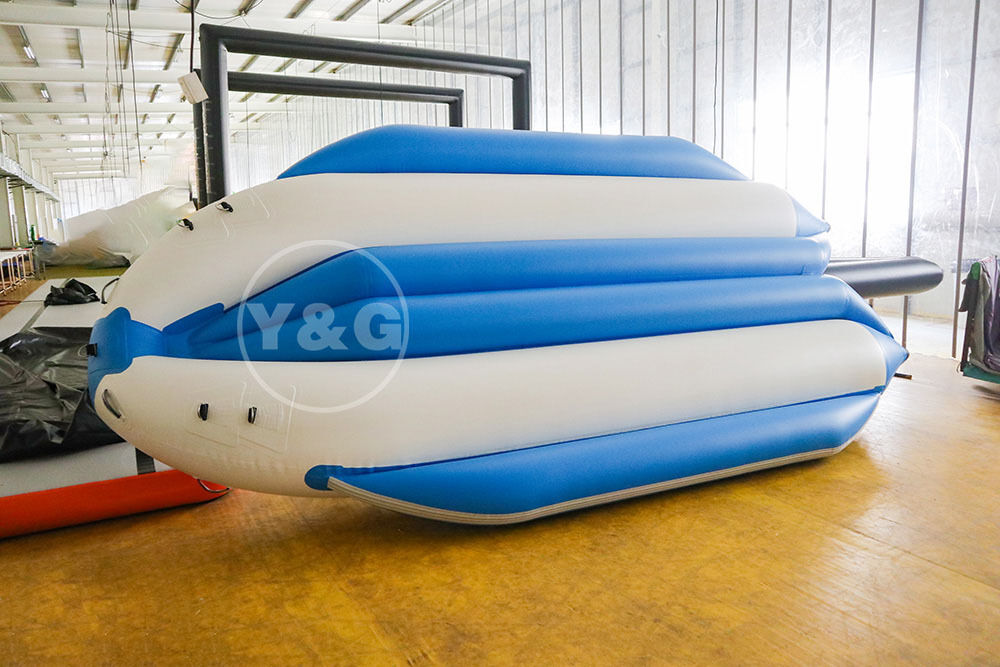 Inflatable ten seat blue banana boat04