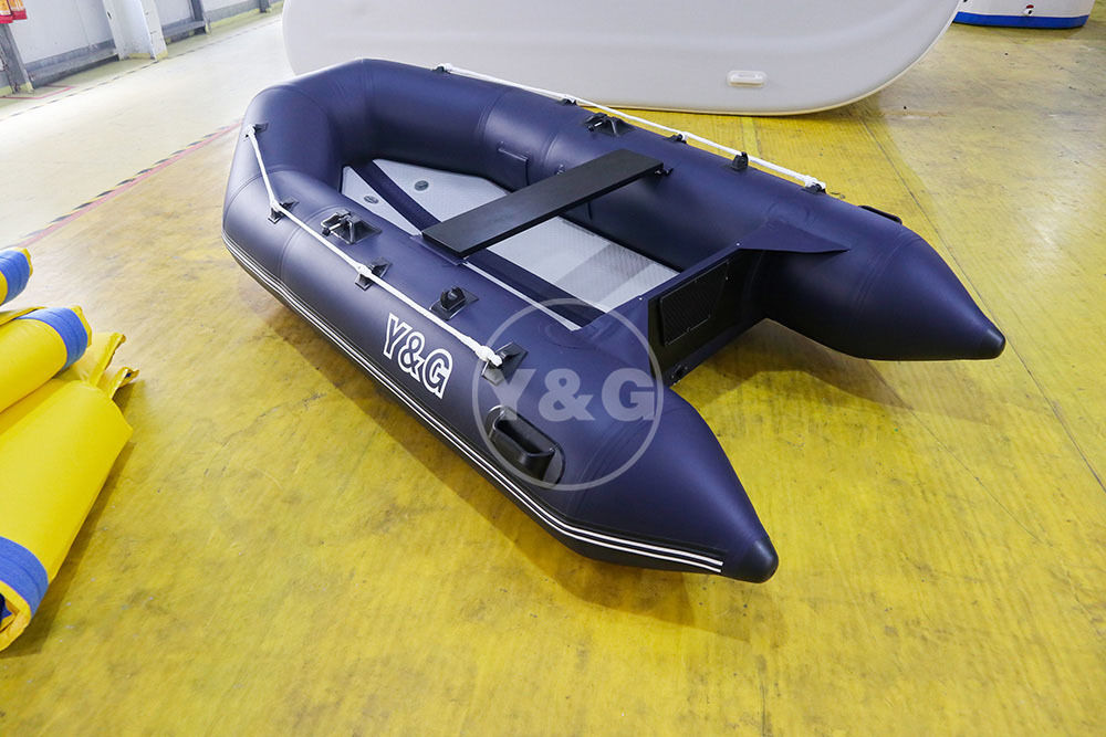 Inflatable royal blue boat04