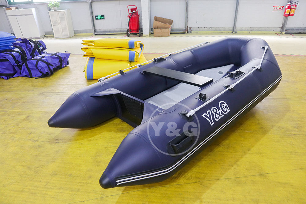 Inflatable royal blue boat04